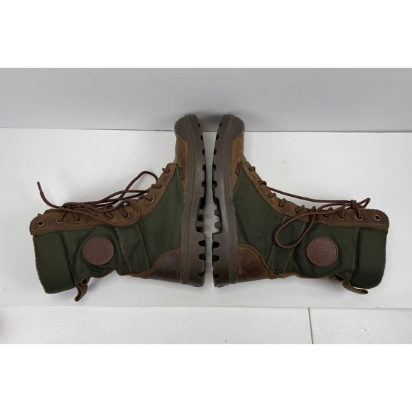 Palladium Pampa Tactical Women's High Top Lace Up Boots Green Brown Size 8.5 - Picture 6 of 10